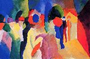 August Macke Mit gelber Jacke oil painting reproduction